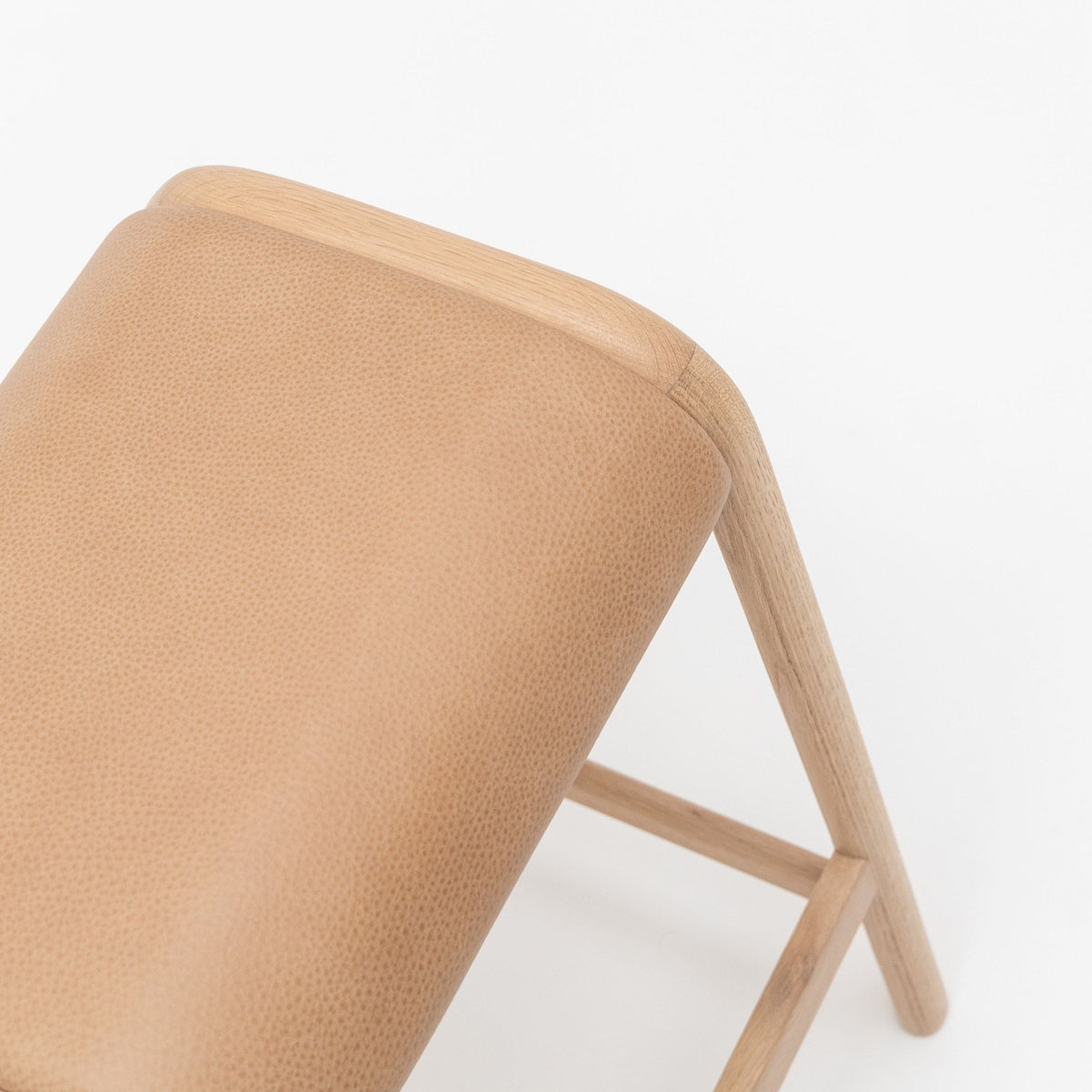 Aha Counter Stool - Blonde Oak & Canyon Leather - Bar & Counter Stools Natadora Loom Collection Dubai