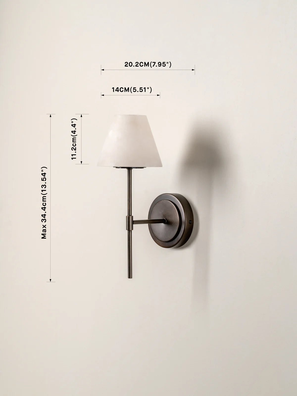 Alba - 1 Light Alabaster And Bronze Wall Light - Wall Lights Lights&Lamps Loom Collection Dubai