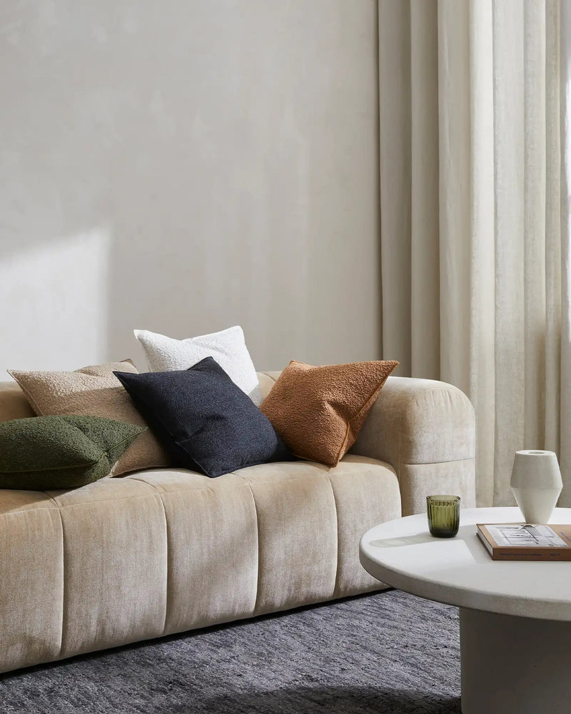 Alberto Boucle 50Cm Cushion - Olive - Loom Collection