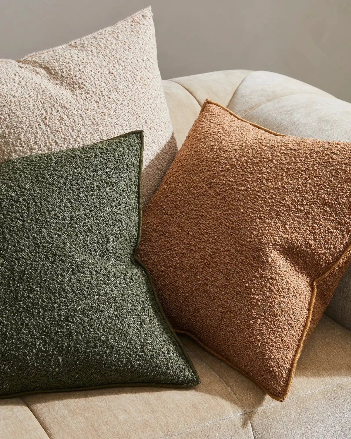 Alberto Boucle 50Cm Cushion - Olive