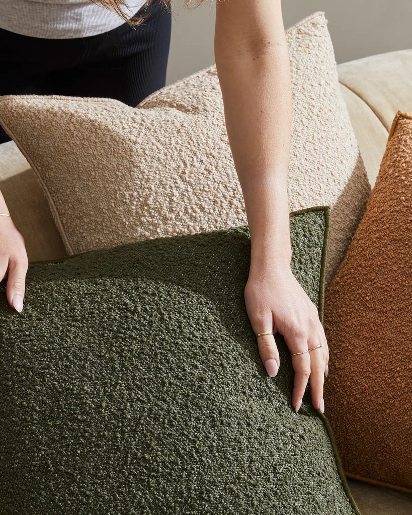 Alberto Boucle 50Cm Cushion - Olive - Loom Collection