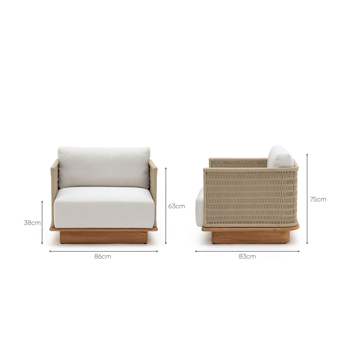 Alder Lounge Chair - Outdoor Occasional Chairs Loom Collection Loom Collection Dubai