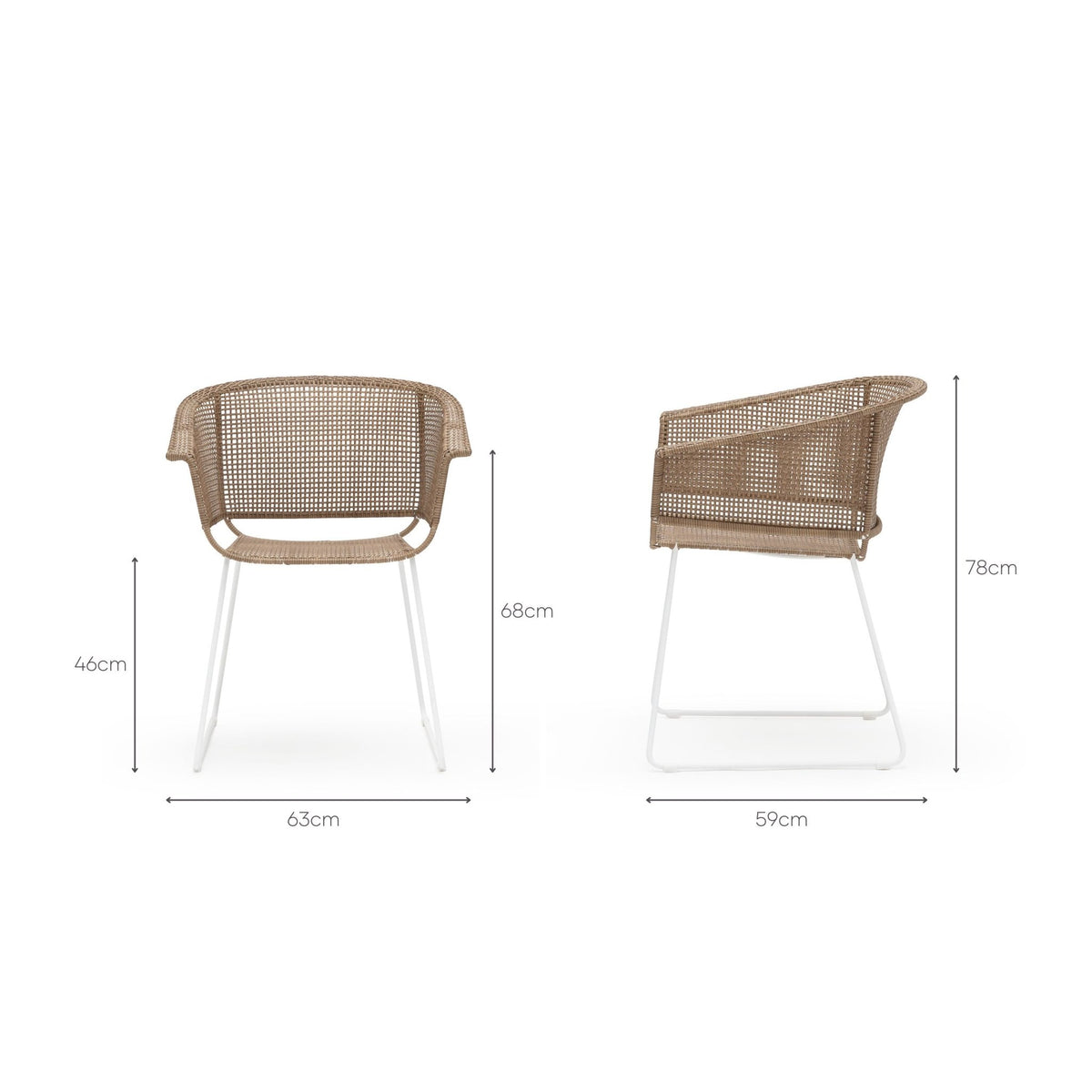 Alyvia Dining Armchair - Stonewhite - Outdoor Dining chairs Loom Collection Loom Collection Dubai