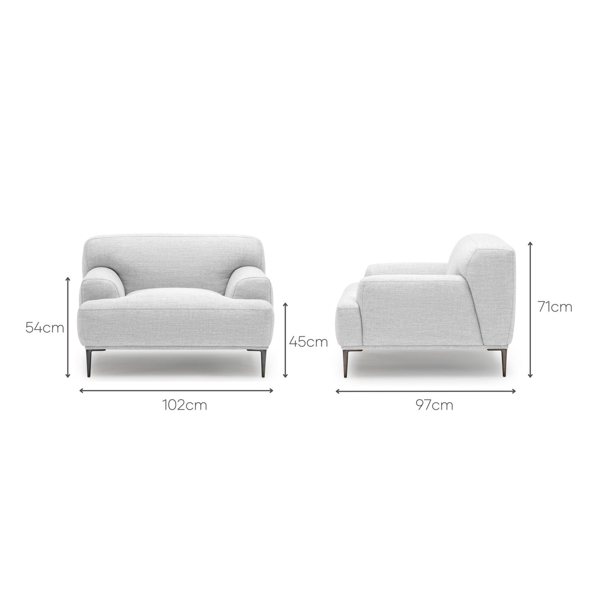 Amelia Armchair - Silver