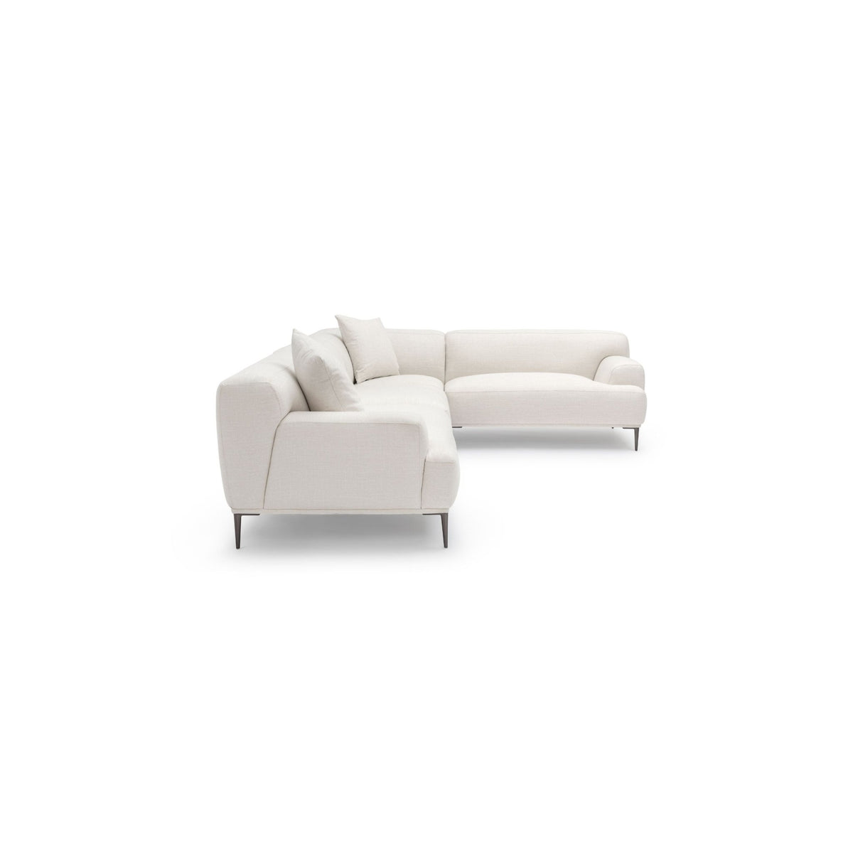 Amelia Closed Corner Sofa - Canvas White - Sectional Sofas Loom Collection Loom Collection Dubai
