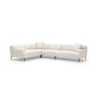 Amelia Closed Corner Sofa - Canvas White - Sectional Sofas Loom Collection Loom Collection Dubai