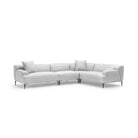 Amelia Closed Corner Sofa - Silver - Sectional Sofas Loom Collection Loom Collection Dubai