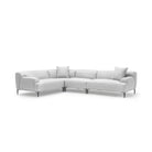 Amelia Closed Corner Sofa - Silver - Sectional Sofas Loom Collection Loom Collection Dubai