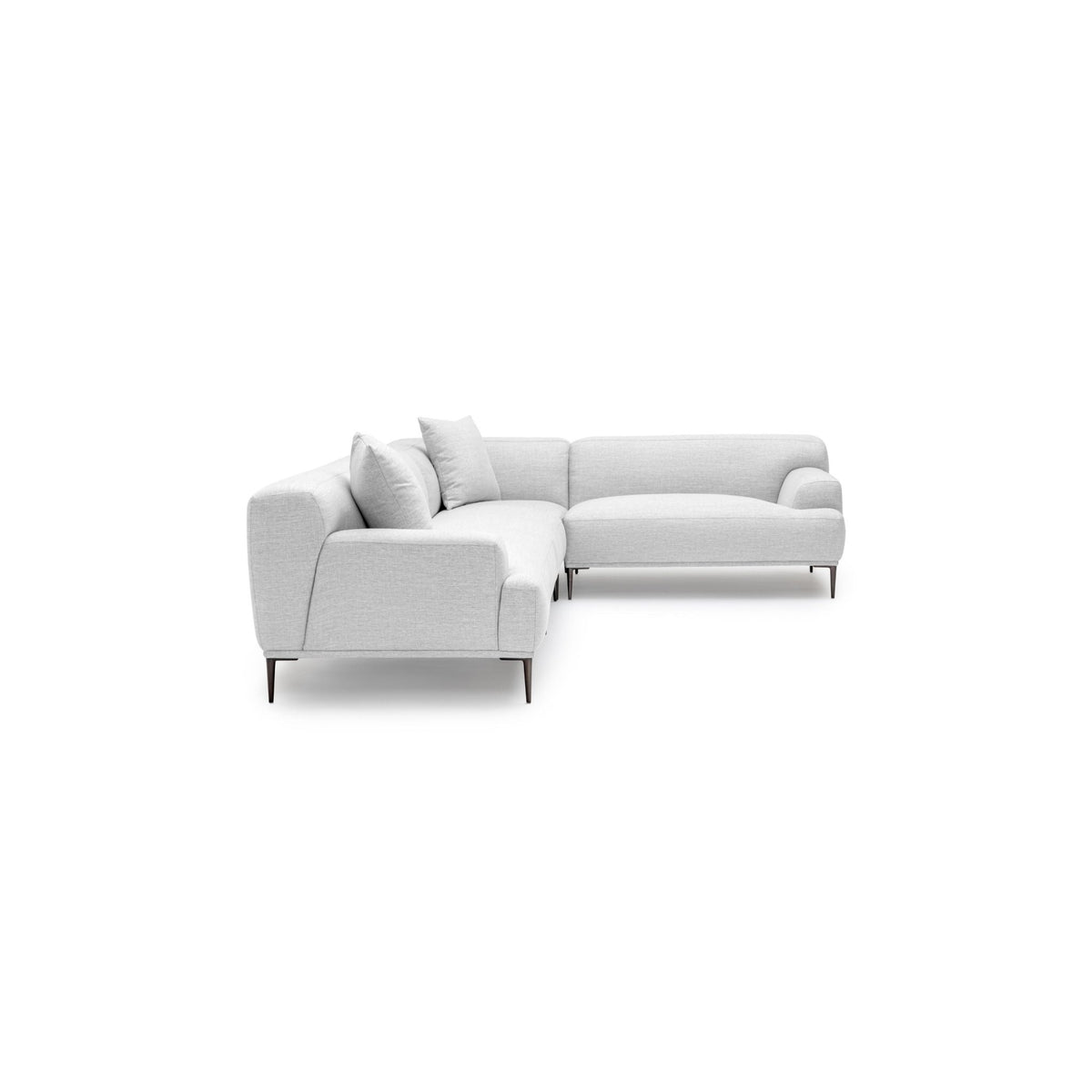 Amelia Closed Corner Sofa - Silver - Sectional Sofas Loom Collection Loom Collection Dubai
