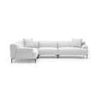 Amelia Closed Corner Sofa - Silver - Sectional Sofas Loom Collection Loom Collection Dubai