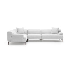 Amelia Closed Corner Sofa - Silver - Sectional Sofas Loom Collection Loom Collection Dubai
