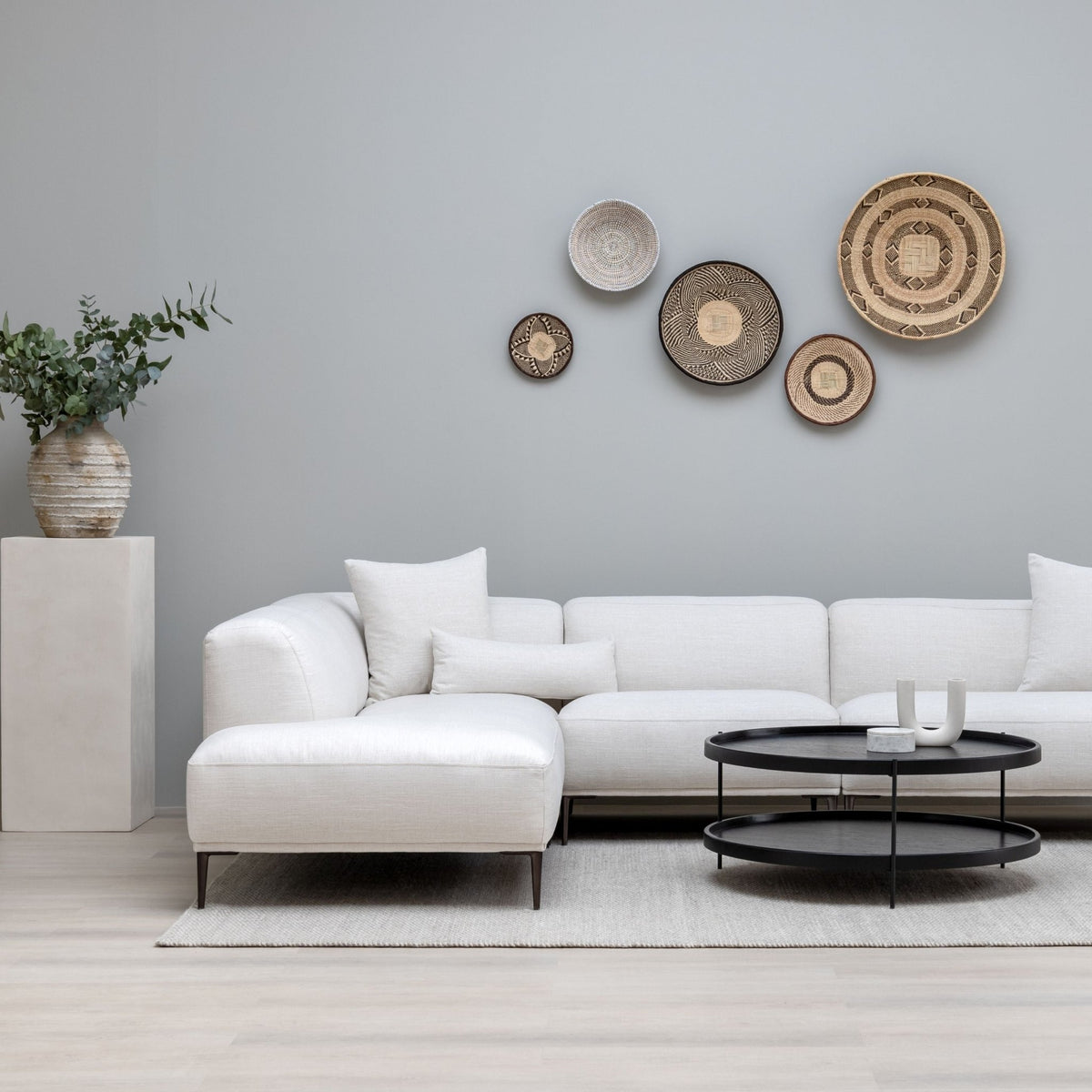 Amelia Corner Sofa - Canvas White - Sectional Sofas Loom Collection Loom Collection Dubai