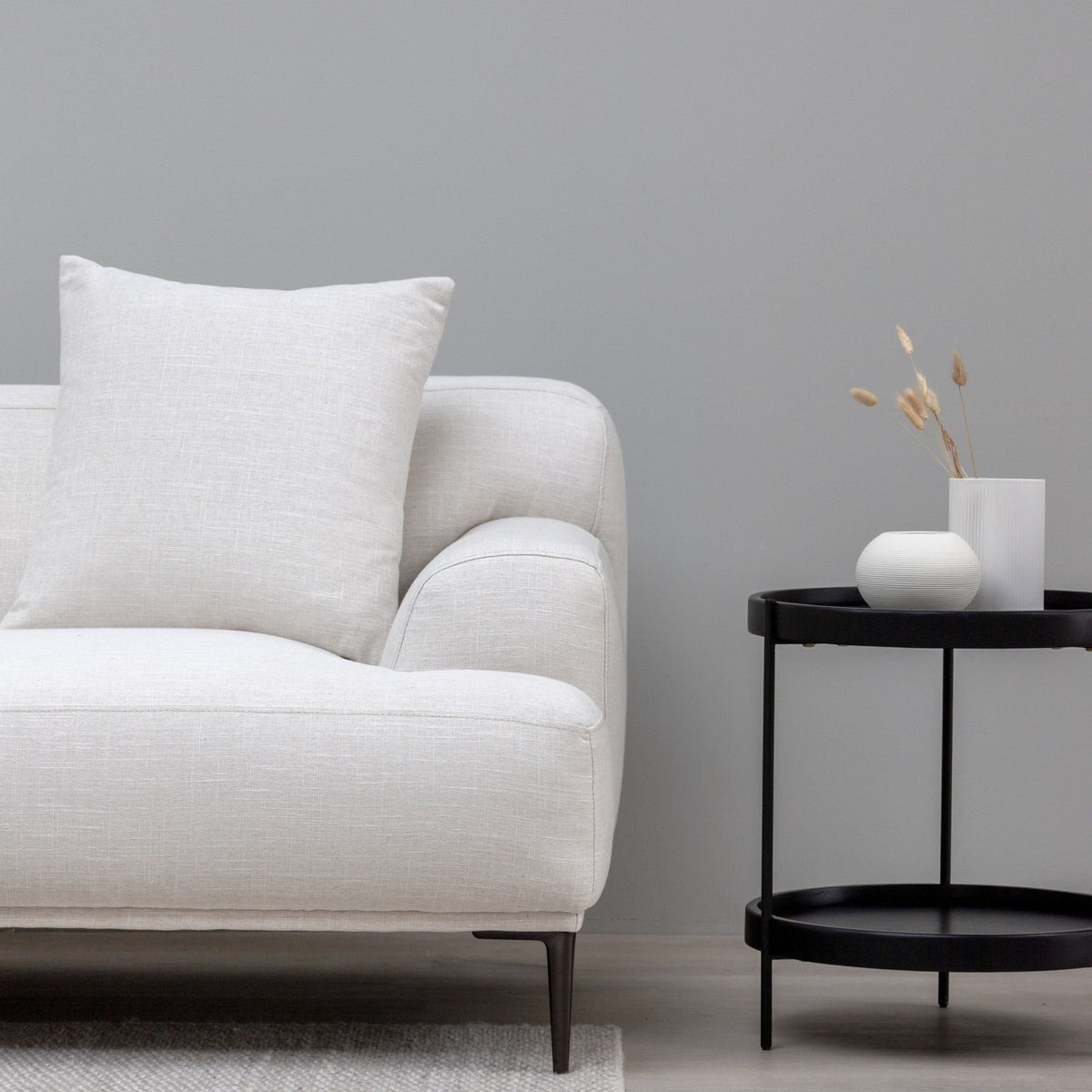 Amelia Corner Sofa - Canvas White - Sectional Sofas Loom Collection Loom Collection Dubai