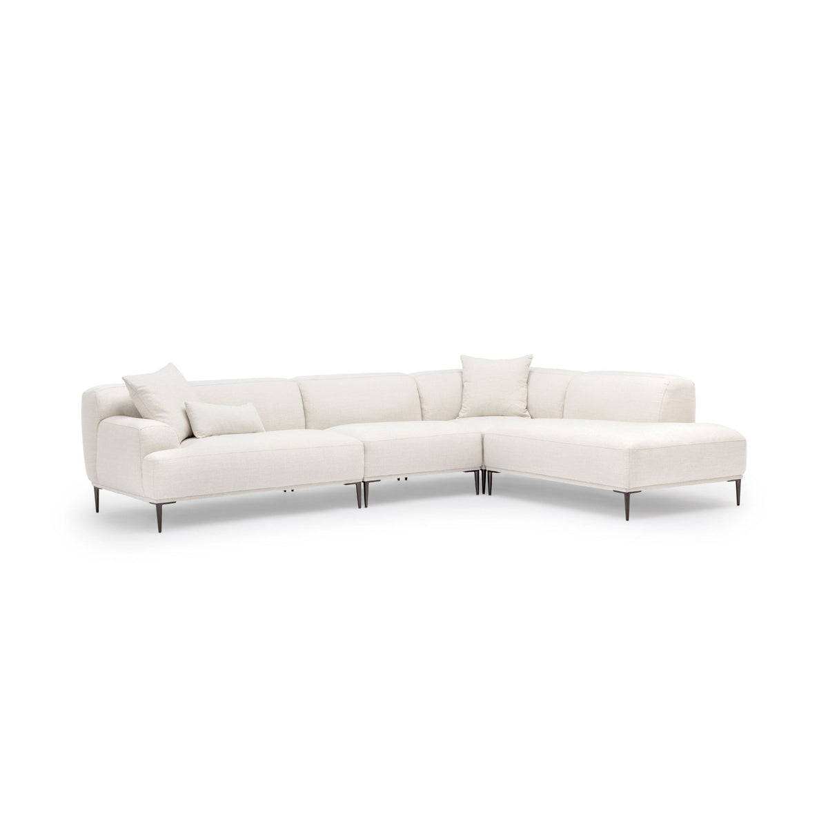 Amelia Corner Sofa - Canvas White - Sectional Sofas Loom Collection Loom Collection Dubai