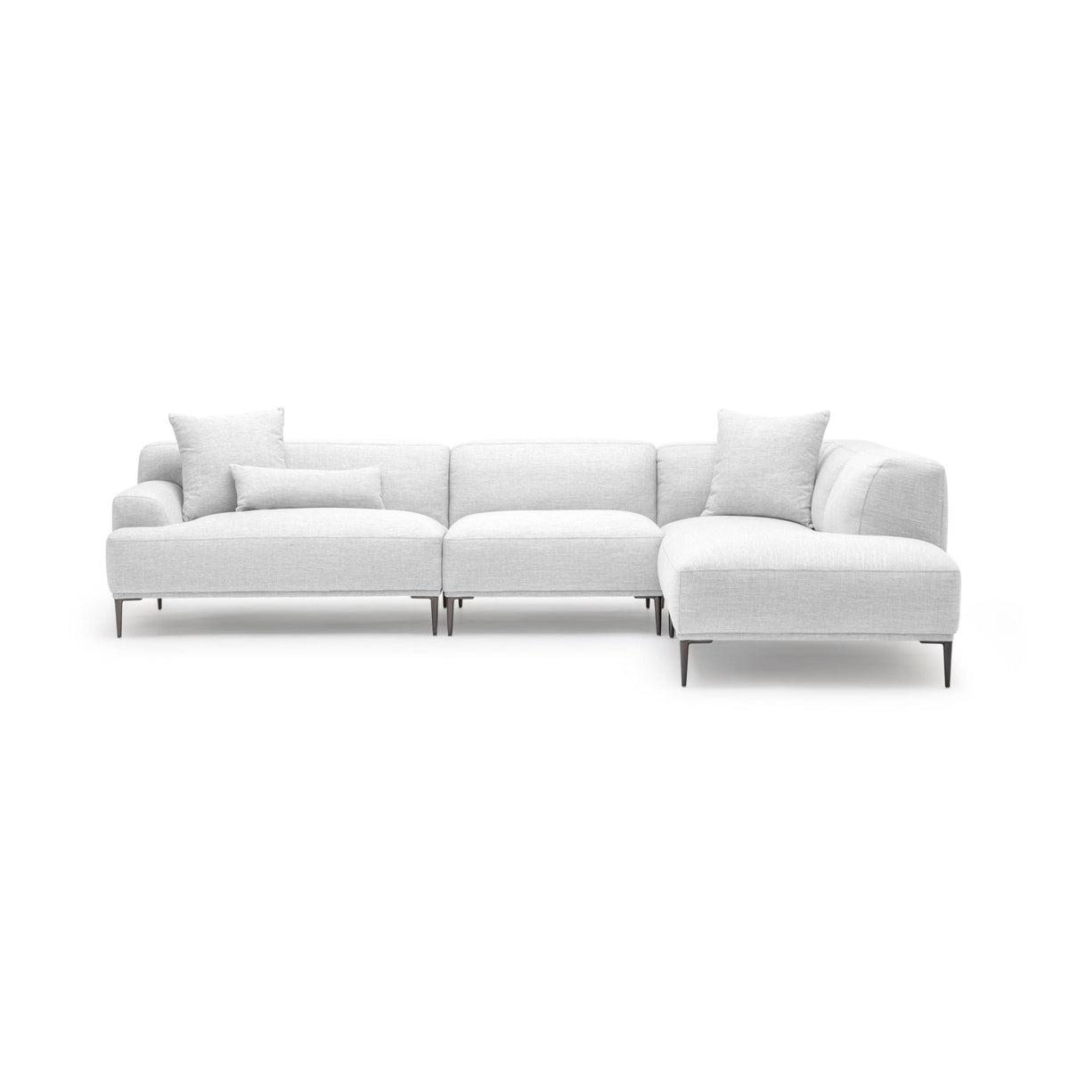 Amelia Corner Sofa - Silver - Sectional Sofas Loom Collection Loom Collection Dubai
