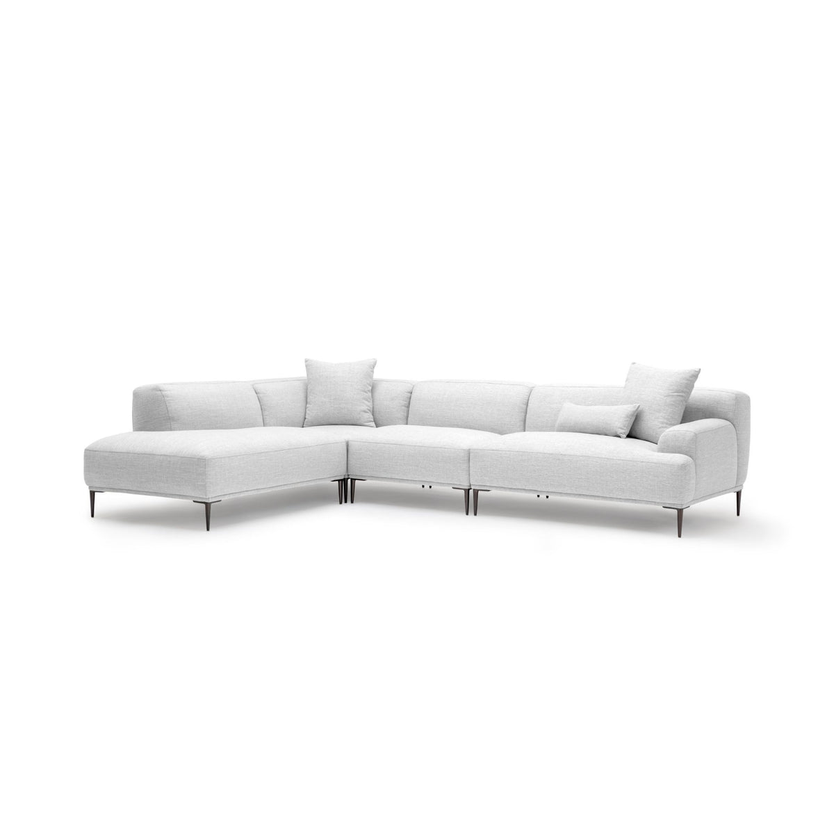 Amelia Corner Sofa - Silver - Sectional Sofas Loom Collection Loom Collection Dubai