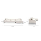 Amelia Extra Large L - Shaped Sofa - Canvas White - Sectional Sofas Loom Collection Loom Collection Dubai