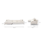 Amelia Extra Large L - Shaped Sofa - Canvas White - Sectional Sofas Loom Collection Loom Collection Dubai
