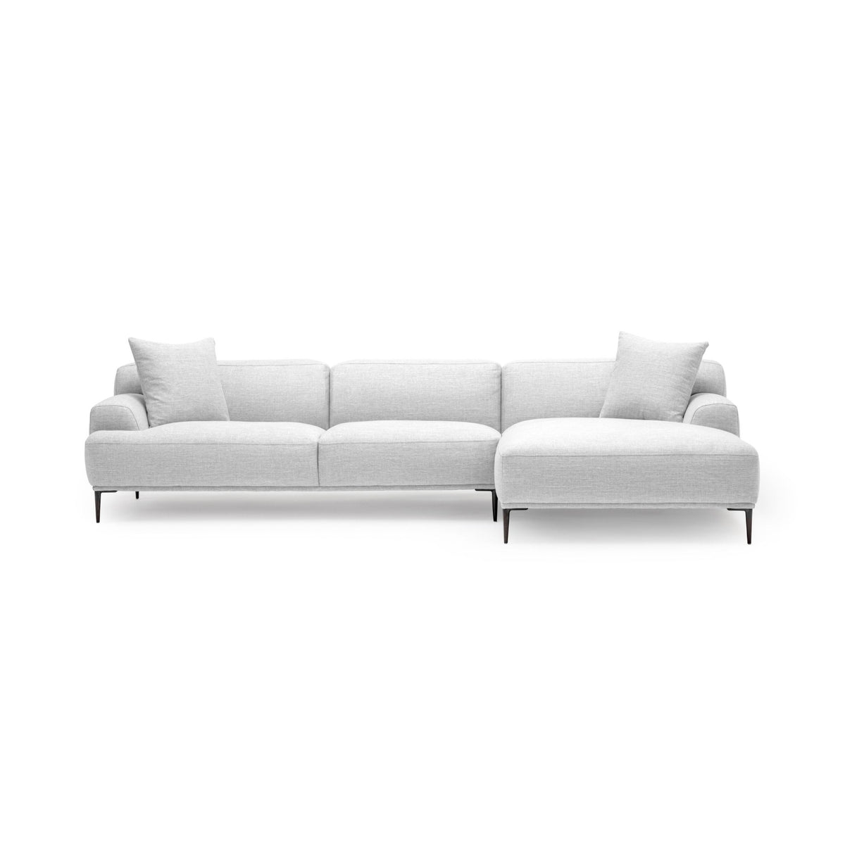 Amelia Extra Large L - Shaped Sofa - Silver - Sectional Sofas Loom Collection Loom Collection Dubai