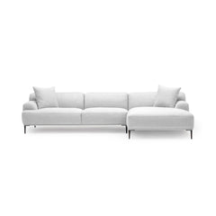 Amelia Extra Large L - Shaped Sofa - Silver - Sectional Sofas Loom Collection Loom Collection Dubai