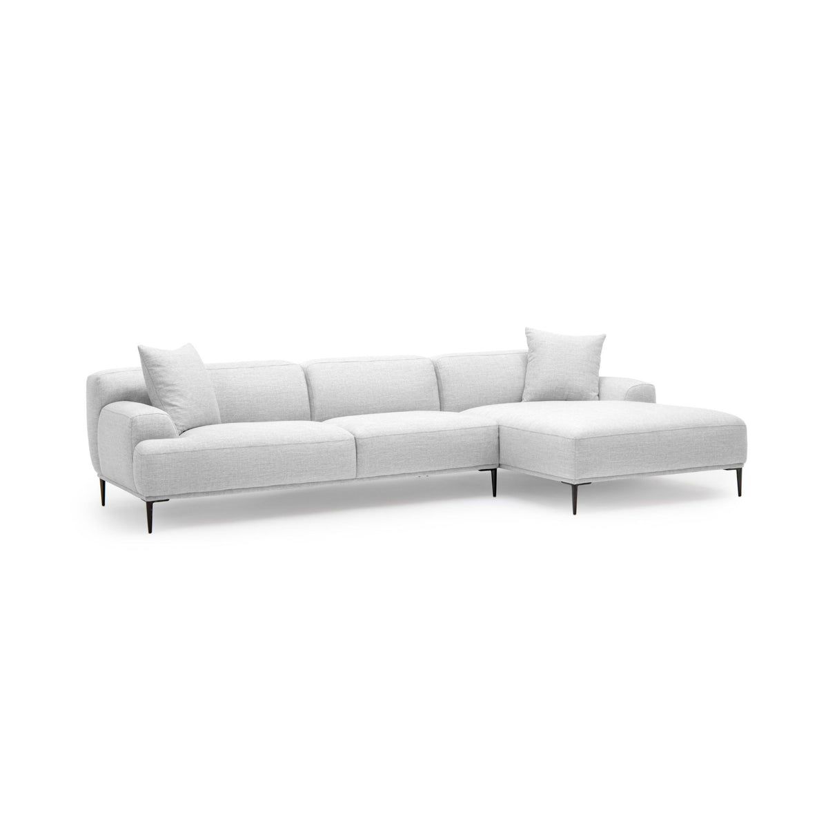 Amelia Extra Large L - Shaped Sofa - Silver - Sectional Sofas Loom Collection Loom Collection Dubai