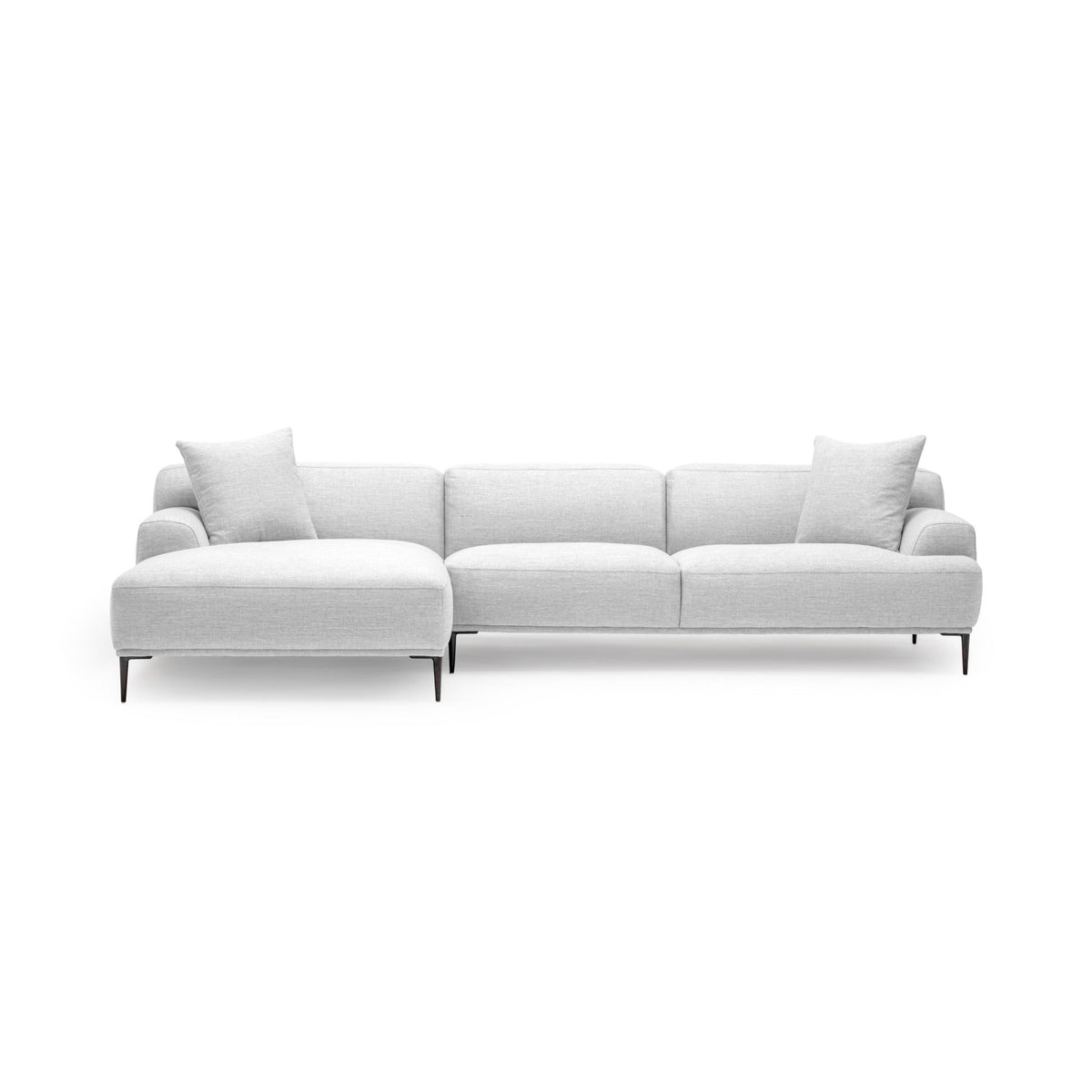 Amelia Extra Large L - Shaped Sofa - Silver - Sectional Sofas Loom Collection Loom Collection Dubai