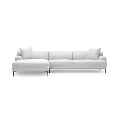 Amelia Extra Large L - Shaped Sofa - Silver - Sectional Sofas Loom Collection Loom Collection Dubai