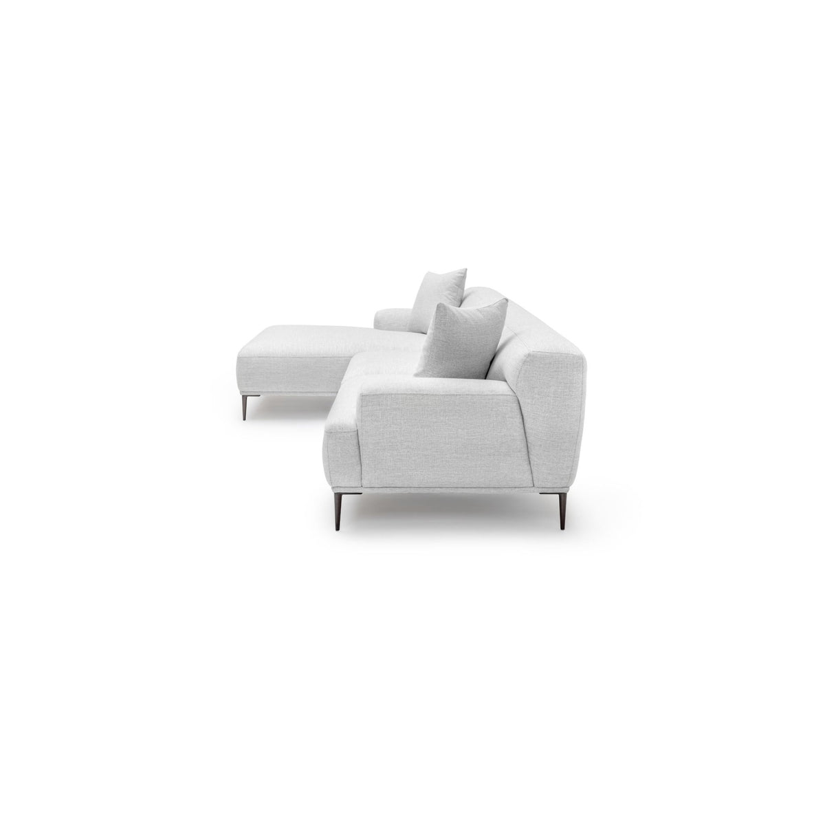 Amelia Extra Large L - Shaped Sofa - Silver - Sectional Sofas Loom Collection Loom Collection Dubai