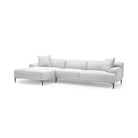 Amelia Extra Large L - Shaped Sofa - Silver - Sectional Sofas Loom Collection Loom Collection Dubai