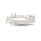 Amelia L - Shaped Sofa - Canvas White - Sectional Sofas Loom Collection Loom Collection Dubai
