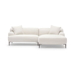 Amelia L - Shaped Sofa - Canvas White - Sectional Sofas Loom Collection Loom Collection Dubai