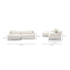 Amelia L - Shaped Sofa - Canvas White - Sectional Sofas Loom Collection Loom Collection Dubai