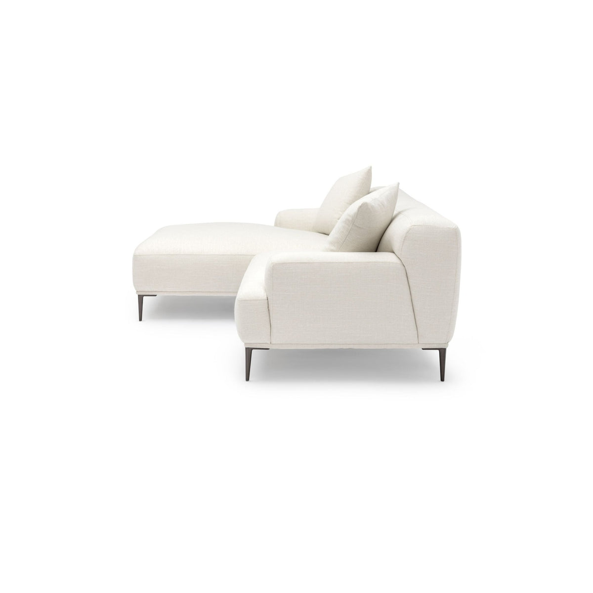 Amelia L - Shaped Sofa - Canvas White - Sectional Sofas Loom Collection Loom Collection Dubai