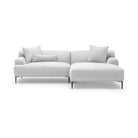 Amelia L - Shaped Sofa - Silver - Sectional Sofas Loom Collection Loom Collection Dubai