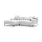 Amelia L - Shaped Sofa - Silver - Sectional Sofas Loom Collection Loom Collection Dubai