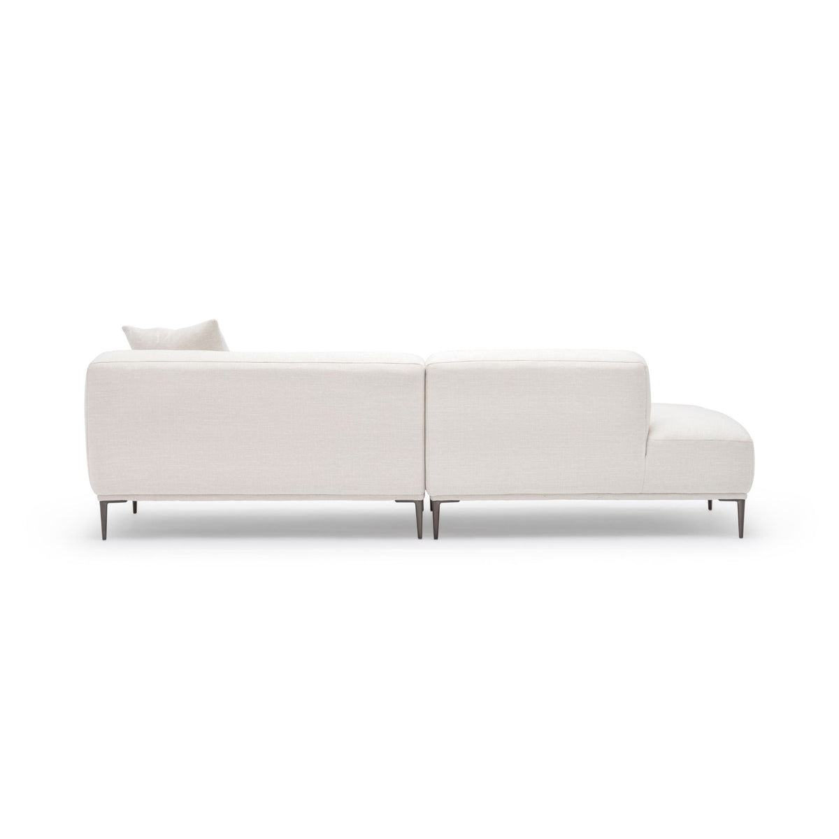 Amelia Open End Sofa - Canvas White - Sectional Sofas Loom Collection Loom Collection Dubai