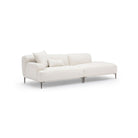 Amelia Open End Sofa - Canvas White - Sectional Sofas Loom Collection Loom Collection Dubai