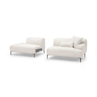 Amelia Open End Sofa - Canvas White - Sectional Sofas Loom Collection Loom Collection Dubai
