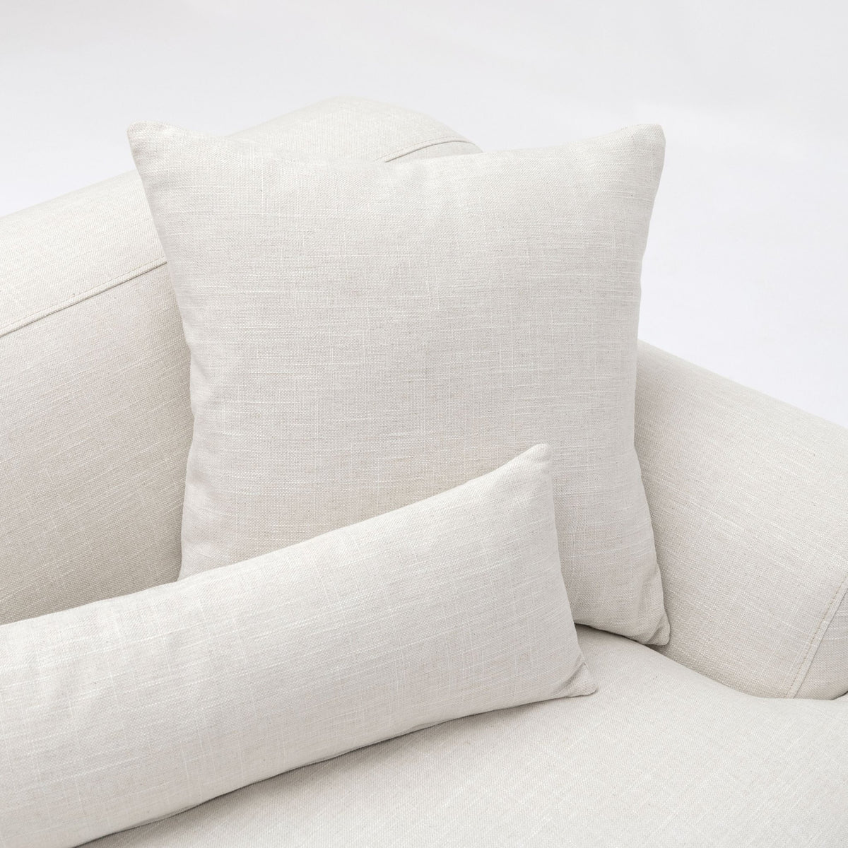 Amelia Open End Sofa - Canvas White - Sectional Sofas Loom Collection Loom Collection Dubai