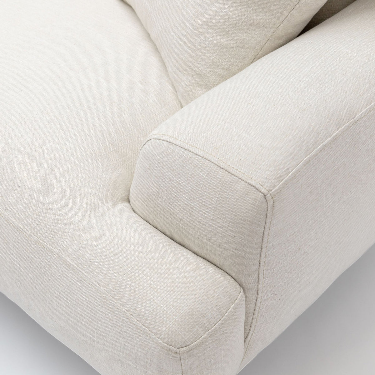 Amelia Open End Sofa - Canvas White - Sectional Sofas Loom Collection Loom Collection Dubai