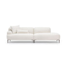 Amelia Open End Sofa - Canvas White - Sectional Sofas Loom Collection Loom Collection Dubai