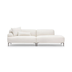 Amelia Open End Sofa - Canvas White - Sectional Sofas Loom Collection Loom Collection Dubai