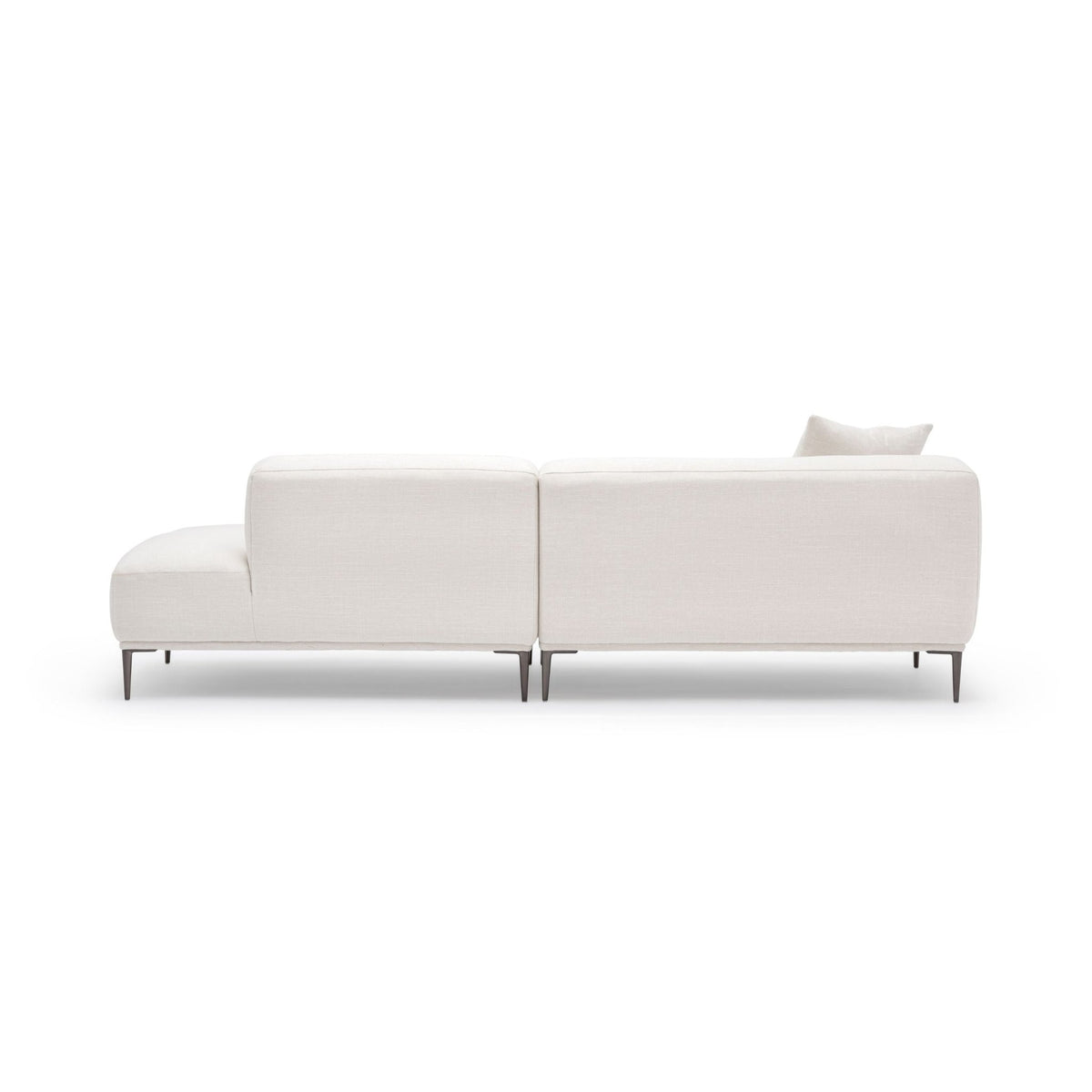 Amelia Open End Sofa - Canvas White - Sectional Sofas Loom Collection Loom Collection Dubai
