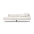 Amelia Open End Sofa - Canvas White - Sectional Sofas Loom Collection Loom Collection Dubai