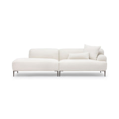 Amelia Open End Sofa - Canvas White - Sectional Sofas Loom Collection Loom Collection Dubai