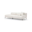 Amelia Open End Sofa - Canvas White - Sectional Sofas Loom Collection Loom Collection Dubai