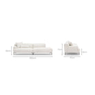 Amelia Open End Sofa - Canvas White - Sectional Sofas Loom Collection Loom Collection Dubai