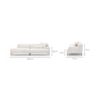 Amelia Open End Sofa - Canvas White - Sectional Sofas Loom Collection Loom Collection Dubai