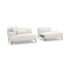 Amelia Open End Sofa - Canvas White - Sectional Sofas Loom Collection Loom Collection Dubai