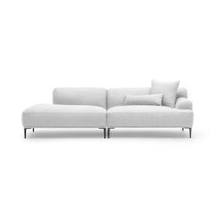 Amelia Open End Sofa - Silver - Sectional Sofas Loom Collection Loom Collection Dubai